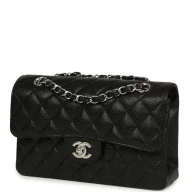 Chanel Chanel Small Classic Double Flap Black Caviar Silver Hardware | Thumbnail 5 Chanel Chanel Small Classic Double Flap Black Caviar Silver Hardware | Thumbnail 5