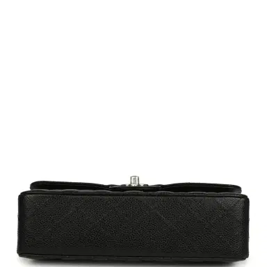 Chanel Chanel Small Classic Double Flap Black Caviar Silver Hardware | Thumbnail 6 Chanel Chanel Small Classic Double Flap Black Caviar Silver Hardware | Thumbnail 6