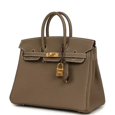 HERMÈS Hermes Birkin 25 Etoupe Togo Brushed Gold Hardware | Thumbnail 5 HERMÈS Hermes Birkin 25 Etoupe Togo Brushed Gold Hardware | Thumbnail 5