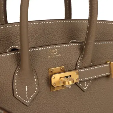 HERMÈS Hermes Birkin 25 Etoupe Togo Brushed Gold Hardware | Thumbnail 7 HERMÈS Hermes Birkin 25 Etoupe Togo Brushed Gold Hardware | Thumbnail 7