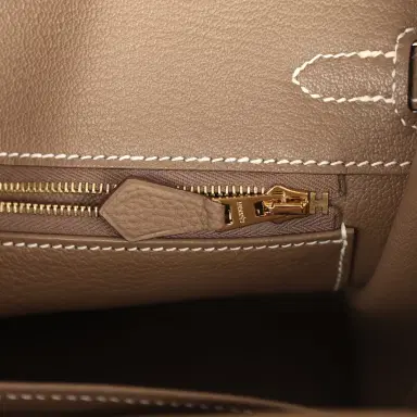HERMÈS Hermes Birkin 25 Etoupe Togo Brushed Gold Hardware | Thumbnail 8 HERMÈS Hermes Birkin 25 Etoupe Togo Brushed Gold Hardware | Thumbnail 8