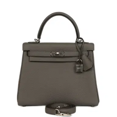 HERMÈS Hermes Kelly Retourne 28 Etain Togo Palladium Hardware | Thumbnail 1 HERMÈS Hermes Kelly Retourne 28 Etain Togo Palladium Hardware | Thumbnail 1