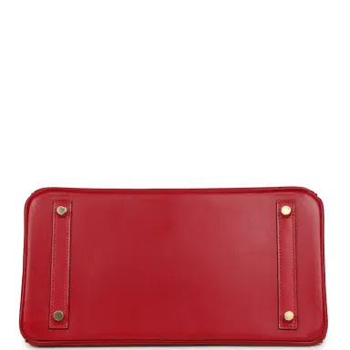 HERMÈS Pre-owned Hermes Birkin 30 Rouge Vif Tadelakt Gold Hardware | Thumbnail 6 HERMÈS Pre-owned Hermes Birkin 30 Rouge Vif Tadelakt Gold Hardware | Thumbnail 6