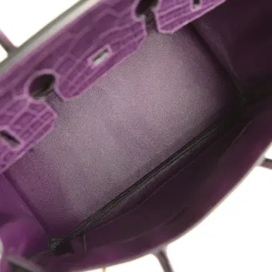 HERMÈS Pre-owned Hermes Birkin 35 Amethyst Matte Alligator Gold Hardware | Thumbnail 8 HERMÈS Pre-owned Hermes Birkin 35 Amethyst Matte Alligator Gold Hardware | Thumbnail 8