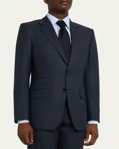 Tom Ford Men's Wool Notch-Lapel Two-Piece Suit | Thumbnail 4 Tom Ford Men's Wool Notch-Lapel Two-Piece Suit | Thumbnail 4