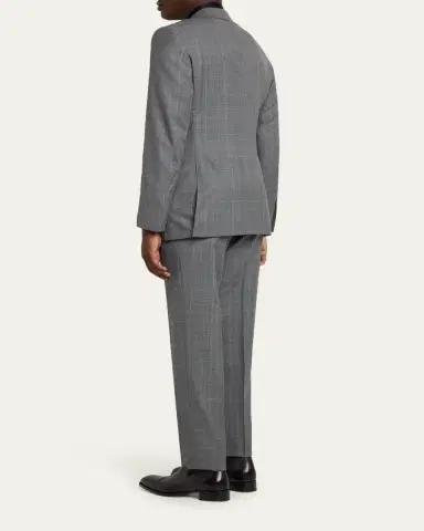 Tom Ford Men's Herringbone Wool Prince of Wales Peak-Lapel Suit | Thumbnail 3 Tom Ford Men's Herringbone Wool Prince of Wales Peak-Lapel Suit | Thumbnail 3