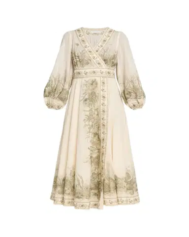 Zimmermann Wanderlust Wrap Midi Dress | Thumbnail 1 Zimmermann Wanderlust Wrap Midi Dress | Thumbnail 1