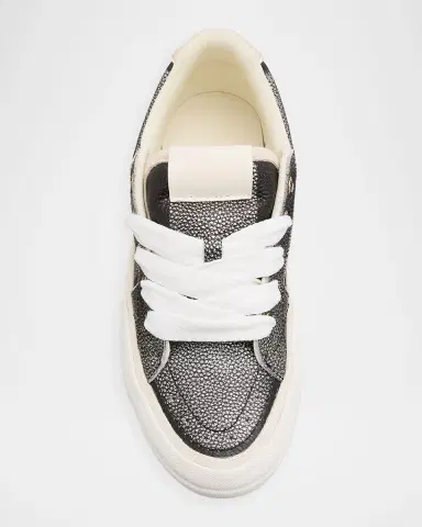 Amiri Men's Pebbled Sunset Grained Leather Low-Top Sneakers | Thumbnail 10 Amiri Men's Pebbled Sunset Grained Leather Low-Top Sneakers | Thumbnail 10