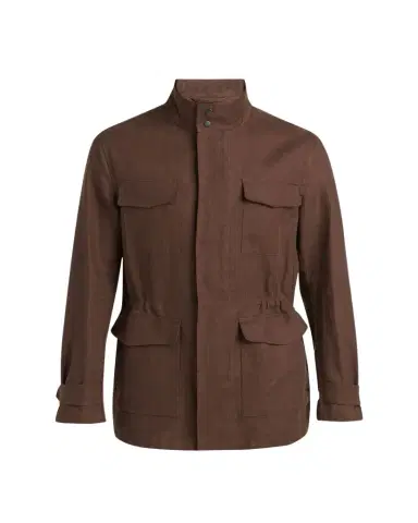 Kiton Men's Linen Flap-Pocket Field Jacket | Thumbnail 1 Kiton Men's Linen Flap-Pocket Field Jacket | Thumbnail 1