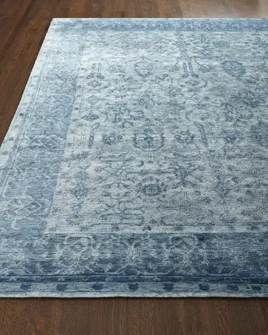 Exquisite Rugs Sweet Blues Hand-Knotted Rug | Thumbnail 2 Exquisite Rugs Sweet Blues Hand-Knotted Rug | Thumbnail 2