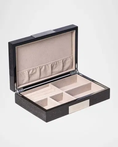 Bey-Berk Men's Personalized Wooden Valet Box | Thumbnail 2 Bey-Berk Men's Personalized Wooden Valet Box | Thumbnail 2