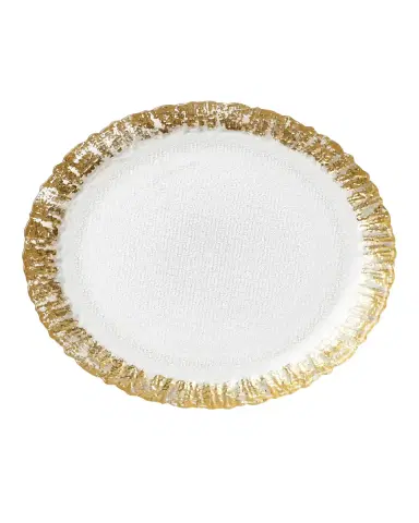 Vietri Rufolo Glass Salad Plate with Gold Rim | Thumbnail 2 Vietri Rufolo Glass Salad Plate with Gold Rim | Thumbnail 2