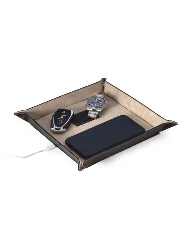 Bey-Berk Men's Personalized Leather/Velour Charge Station | Thumbnail 3 Bey-Berk Men's Personalized Leather/Velour Charge Station | Thumbnail 3