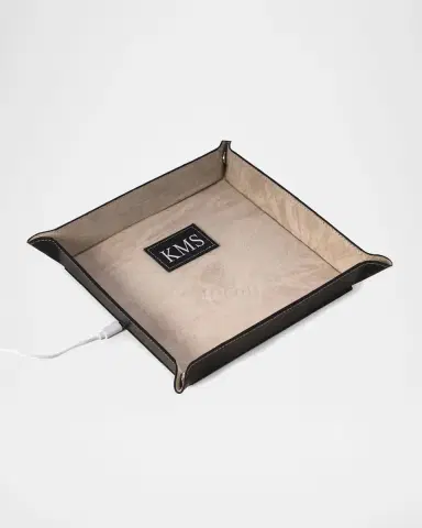 Bey-Berk Men's Personalized Leather/Velour Charge Station | Thumbnail 4 Bey-Berk Men's Personalized Leather/Velour Charge Station | Thumbnail 4