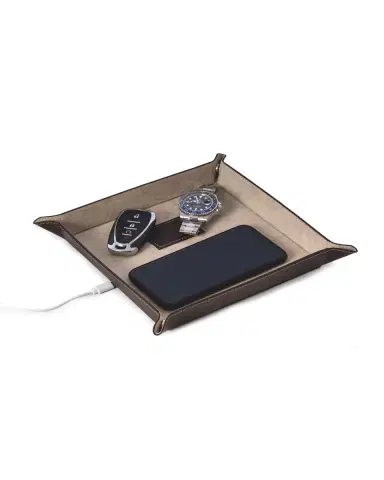 Bey-Berk Men's Personalized Leather/Velour Charge Station | Thumbnail 3 Bey-Berk Men's Personalized Leather/Velour Charge Station | Thumbnail 3