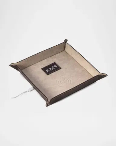 Bey-Berk Men's Personalized Leather/Velour Charge Station | Thumbnail 4 Bey-Berk Men's Personalized Leather/Velour Charge Station | Thumbnail 4