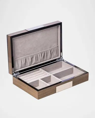 Bey-Berk Men's Personalized Wooden Valet Box | Thumbnail 2 Bey-Berk Men's Personalized Wooden Valet Box | Thumbnail 2