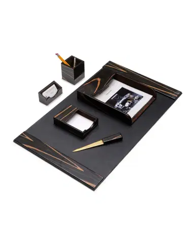 Bey-Berk 6-Piece Leather Desk Set | Thumbnail 1 Bey-Berk 6-Piece Leather Desk Set | Thumbnail 1