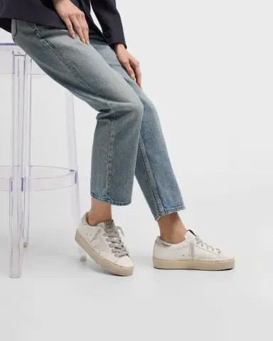 Golden Goose Hi Star Mixed Leather Low-Top Sneakers | Thumbnail 2 Golden Goose Hi Star Mixed Leather Low-Top Sneakers | Thumbnail 2