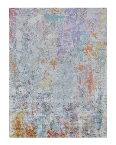 Exquisite Rugs Floor Art Hand-Knotted Ivory Multi Rug, 8 ' x 10 ' | Thumbnail 1 Exquisite Rugs Floor Art Hand-Knotted Ivory Multi Rug, 8 ' x 10 ' | Thumbnail 1