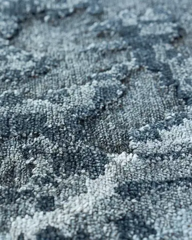 Exquisite Rugs Floor Art Hand-Knotted Dark Gray Rug | Thumbnail 5 Exquisite Rugs Floor Art Hand-Knotted Dark Gray Rug | Thumbnail 5