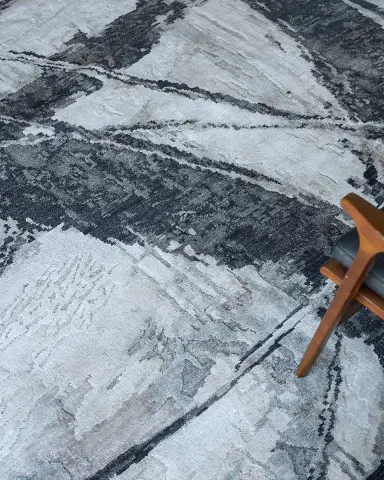 Exquisite Rugs Floor Art Hand-Knotted Dark Gray Rug | Thumbnail 6 Exquisite Rugs Floor Art Hand-Knotted Dark Gray Rug | Thumbnail 6