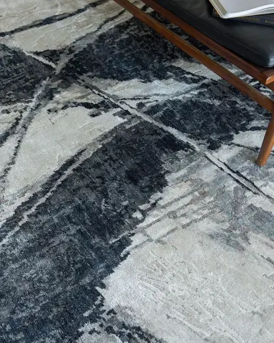 Exquisite Rugs Floor Art Hand-Knotted Dark Gray Rug | Thumbnail 7 Exquisite Rugs Floor Art Hand-Knotted Dark Gray Rug | Thumbnail 7