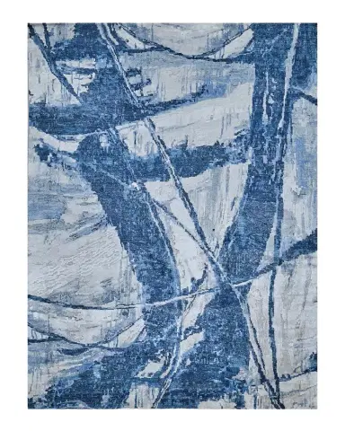 Exquisite Rugs Floor Art Hand-Knotted Dark Blue Rug, 8 ' x 10 ' | Thumbnail 1 Exquisite Rugs Floor Art Hand-Knotted Dark Blue Rug, 8 ' x 10 ' | Thumbnail 1