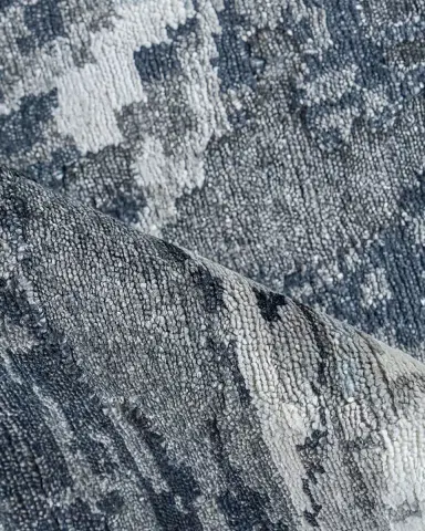 Exquisite Rugs Floor Art Hand-Knotted Dark Gray Rug | Thumbnail 4 Exquisite Rugs Floor Art Hand-Knotted Dark Gray Rug | Thumbnail 4