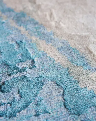 Exquisite Rugs Floor Art Hand-Knotted Light Blue Rug, 8 ' x 10 ' | Thumbnail 6 Exquisite Rugs Floor Art Hand-Knotted Light Blue Rug, 8 ' x 10 ' | Thumbnail 6