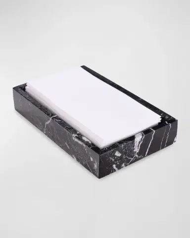 Bey-Berk Ezra Black Zebra Marble Towel Tray | Thumbnail 2 Bey-Berk Ezra Black Zebra Marble Towel Tray | Thumbnail 2