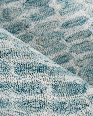 Exquisite Rugs Ink Blot Hand-Tufted Turquoise Rug | Thumbnail 4 Exquisite Rugs Ink Blot Hand-Tufted Turquoise Rug | Thumbnail 4