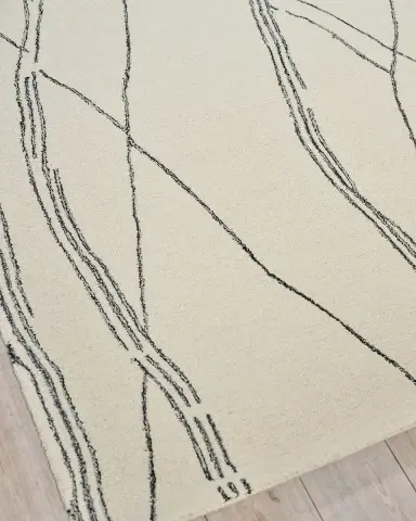 Exquisite Rugs Tangiers Hand-Tufted Ivory/Black Rug | Thumbnail 3 Exquisite Rugs Tangiers Hand-Tufted Ivory/Black Rug | Thumbnail 3