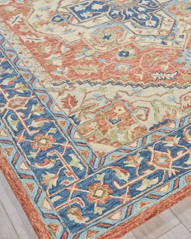 Exquisite Rugs Richmond Serapi Hand-Tufted Red/Blue Rug | Thumbnail 2 Exquisite Rugs Richmond Serapi Hand-Tufted Red/Blue Rug | Thumbnail 2