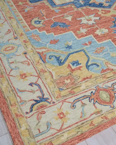 Exquisite Rugs Richmond Serapi Hand-Tufted Beige/Red Rug, 10 ' x 14 ' | Thumbnail 3 Exquisite Rugs Richmond Serapi Hand-Tufted Beige/Red Rug, 10 ' x 14 ' | Thumbnail 3
