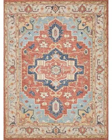 Exquisite Rugs Richmond Serapi Hand-Tufted Beige/Red Rug, 10 ' x 14 ' | Thumbnail 1 Exquisite Rugs Richmond Serapi Hand-Tufted Beige/Red Rug, 10 ' x 14 ' | Thumbnail 1