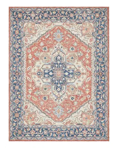 Exquisite Rugs Richmond Serapi Hand-Tufted Red/Blue Rug | Thumbnail 1 Exquisite Rugs Richmond Serapi Hand-Tufted Red/Blue Rug | Thumbnail 1