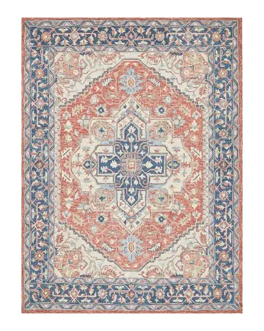 Exquisite Rugs Richmond Serapi Hand-Tufted Red/Blue Rug | Thumbnail 1 Exquisite Rugs Richmond Serapi Hand-Tufted Red/Blue Rug | Thumbnail 1