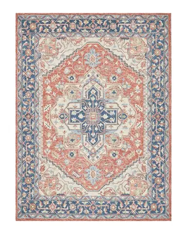 Exquisite Rugs Richmond Serapi Hand-Tufted Red/Blue Rug | Thumbnail 1 Exquisite Rugs Richmond Serapi Hand-Tufted Red/Blue Rug | Thumbnail 1