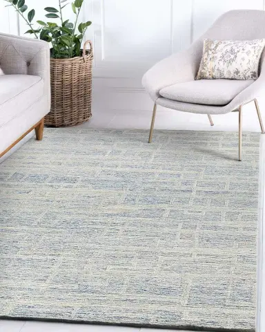 Exquisite Rugs Park City Hand-Tufted Blue/Ivory Rug | Thumbnail 8 Exquisite Rugs Park City Hand-Tufted Blue/Ivory Rug | Thumbnail 8