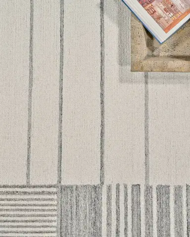 Exquisite Rugs Castine Hand-Tufted Silver Rug | Thumbnail 6 Exquisite Rugs Castine Hand-Tufted Silver Rug | Thumbnail 6