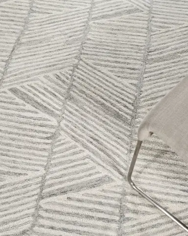 Exquisite Rugs Kascata Hand-Tufted Silver/Ivory Rug | Thumbnail 8 Exquisite Rugs Kascata Hand-Tufted Silver/Ivory Rug | Thumbnail 8