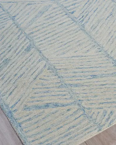 Exquisite Rugs Kascata Hand-Tufted Blue/Ivory Rug | Thumbnail 2 Exquisite Rugs Kascata Hand-Tufted Blue/Ivory Rug | Thumbnail 2