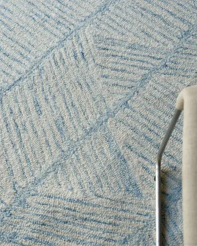 Exquisite Rugs Kascata Hand-Tufted Blue/Ivory Rug | Thumbnail 7 Exquisite Rugs Kascata Hand-Tufted Blue/Ivory Rug | Thumbnail 7