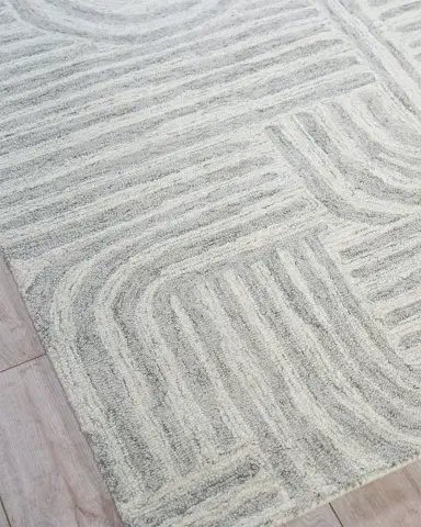 Exquisite Rugs Juno Hand-Tufted Gray/Ivory Rug | Thumbnail 2 Exquisite Rugs Juno Hand-Tufted Gray/Ivory Rug | Thumbnail 2