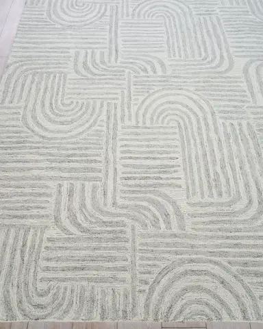 Exquisite Rugs Juno Hand-Tufted Gray/Ivory Rug | Thumbnail 3 Exquisite Rugs Juno Hand-Tufted Gray/Ivory Rug | Thumbnail 3