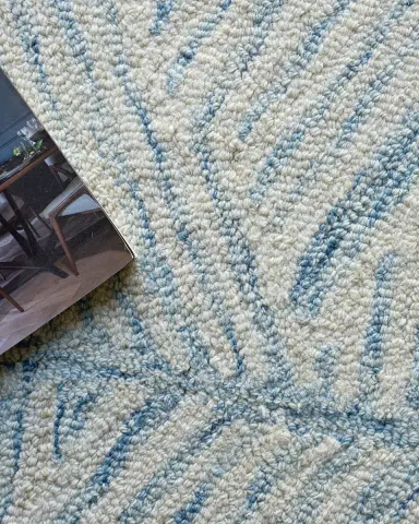 Exquisite Rugs Kascata Hand-Tufted Blue/Ivory Rug | Thumbnail 6 Exquisite Rugs Kascata Hand-Tufted Blue/Ivory Rug | Thumbnail 6