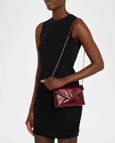 Saint Laurent Cassandre Small YSL Pouch Bag in Shiny Calfskin Leather | Thumbnail 6 Saint Laurent Cassandre Small YSL Pouch Bag in Shiny Calfskin Leather | Thumbnail 6