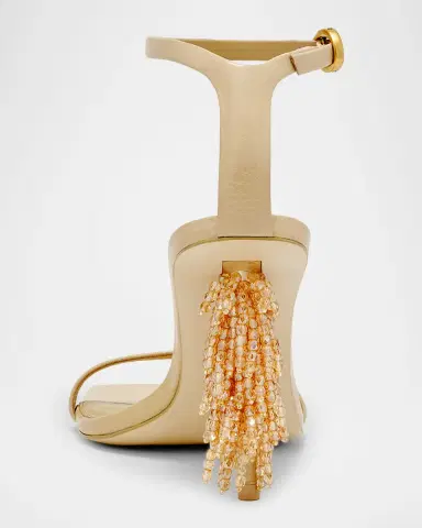 Cult Gaia Sienna Embellished-Heel Leather Sandals | Thumbnail 3 Cult Gaia Sienna Embellished-Heel Leather Sandals | Thumbnail 3