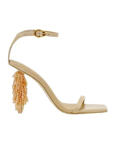 Cult Gaia Sienna Embellished-Heel Leather Sandals | Thumbnail 1 Cult Gaia Sienna Embellished-Heel Leather Sandals | Thumbnail 1